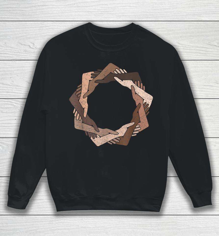 We Are One Human Family Nine Pointed Star Sweatshirt