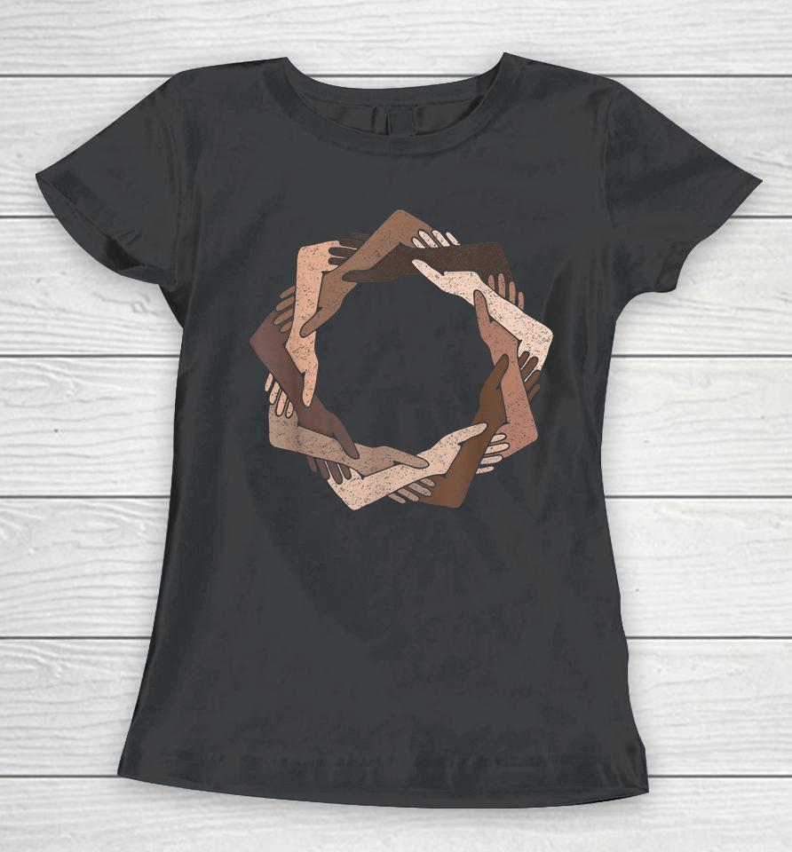 We Are One Human Family Nine Pointed Star Women T-Shirt