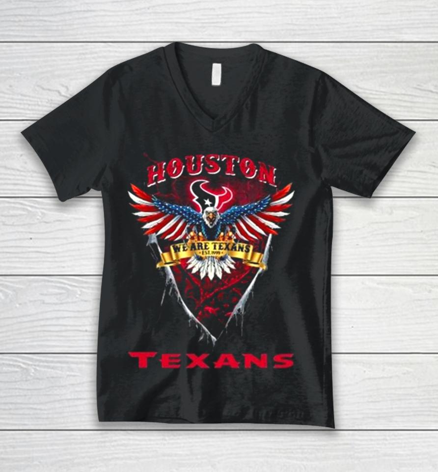 We Are Texans Houston Texans Football Us Eagle Unisex V-Neck T-Shirt