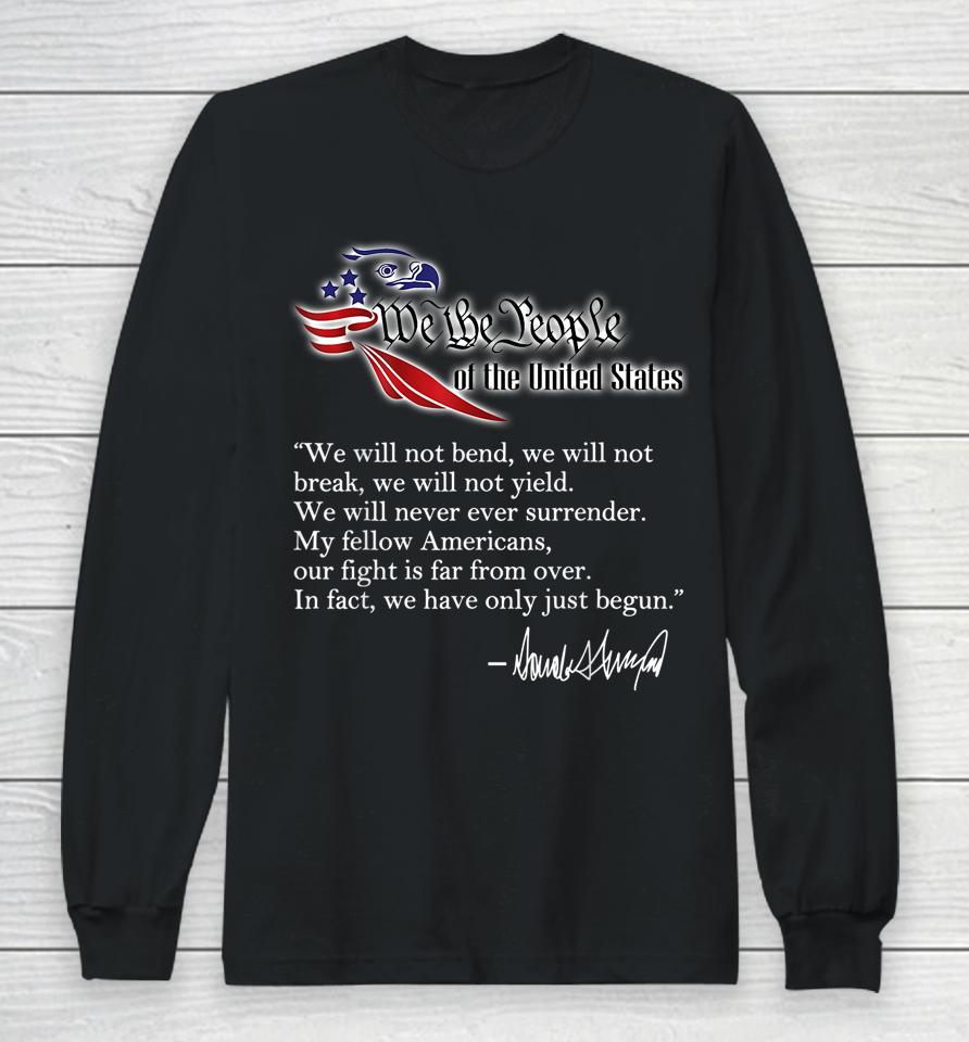 We The People Trump 2024 Red Wave Midterms 2022 Red Eagle Long Sleeve T-Shirt