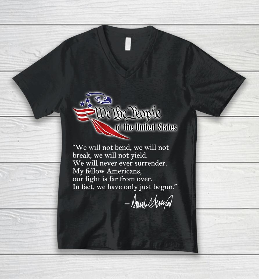 We The People Trump 2024 Red Wave Midterms 2022 Red Eagle Unisex V-Neck T-Shirt
