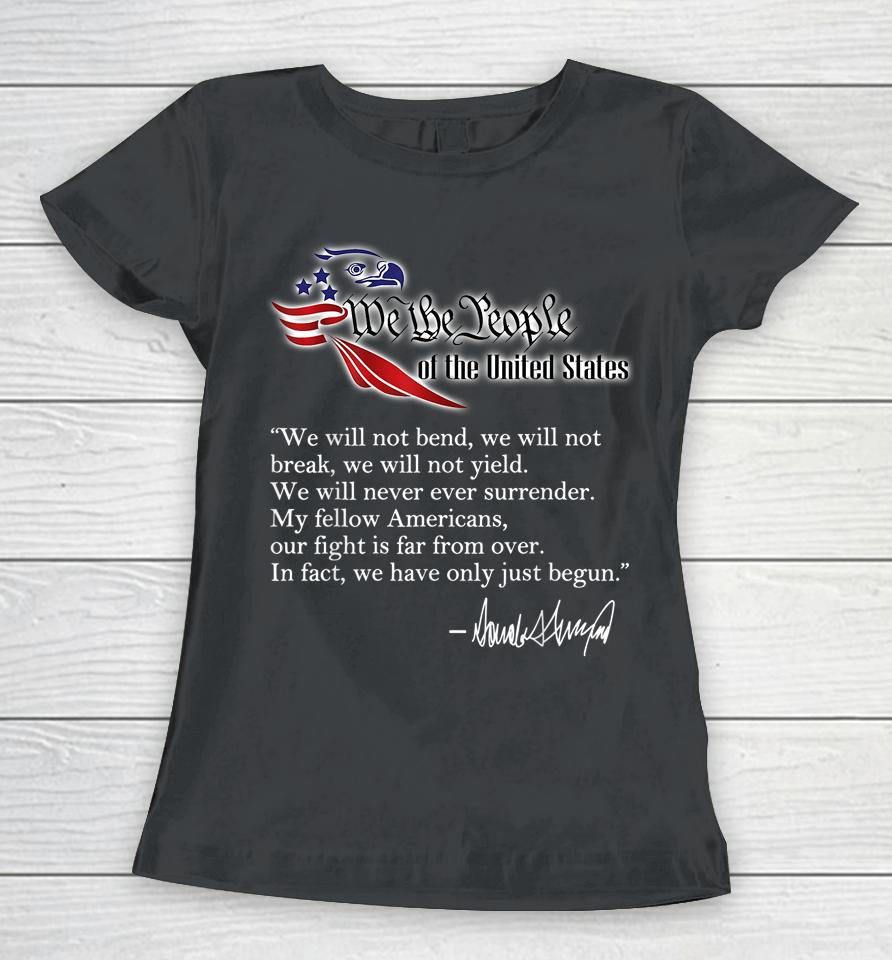 We The People Trump 2024 Red Wave Midterms 2022 Red Eagle Women T-Shirt