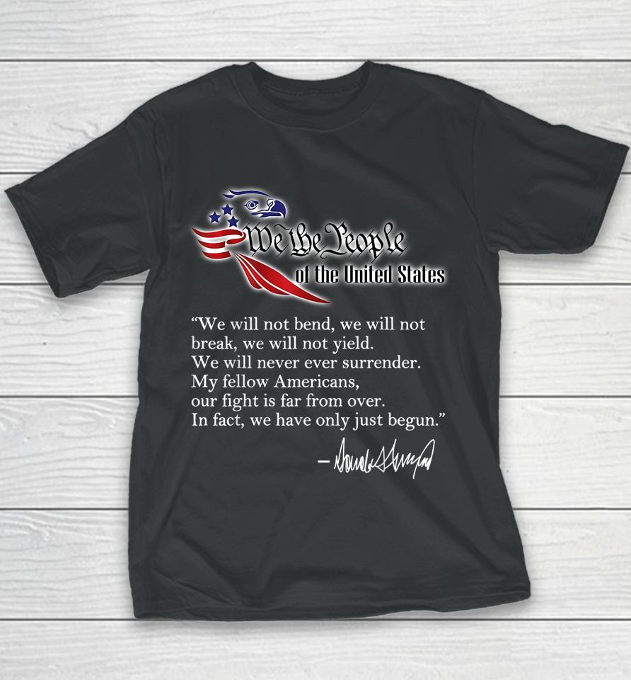 We The People Trump 2024 Red Wave Midterms 2022 Red Eagle Youth T-Shirt