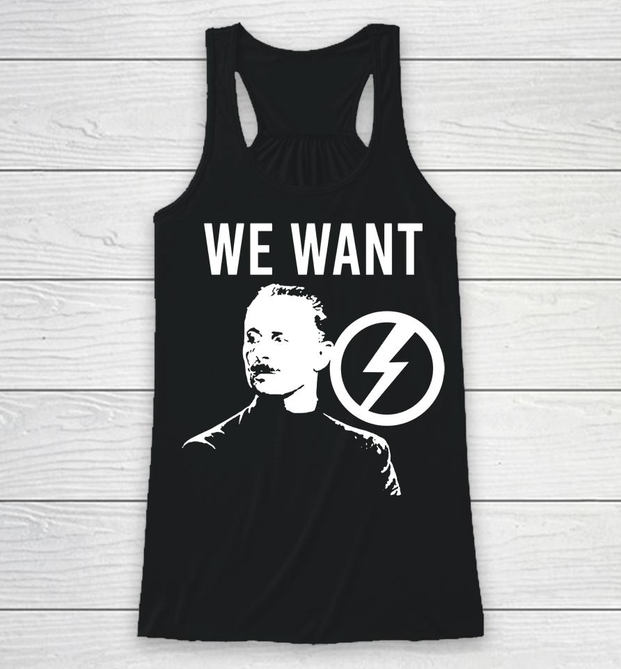 We Want Oswald Mosley The Rage Against Rally Racerback Tank