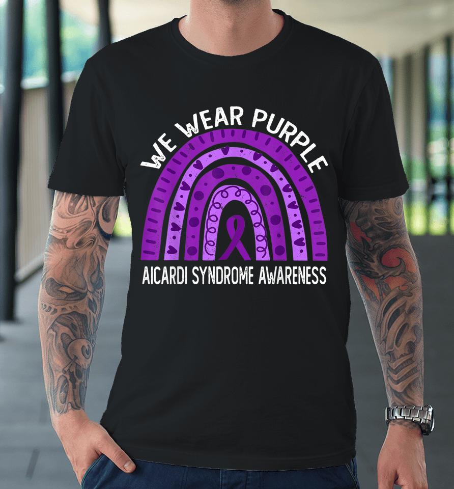 We Wear Purple For Aicardi Syndrome Awareness Premium T-Shirt