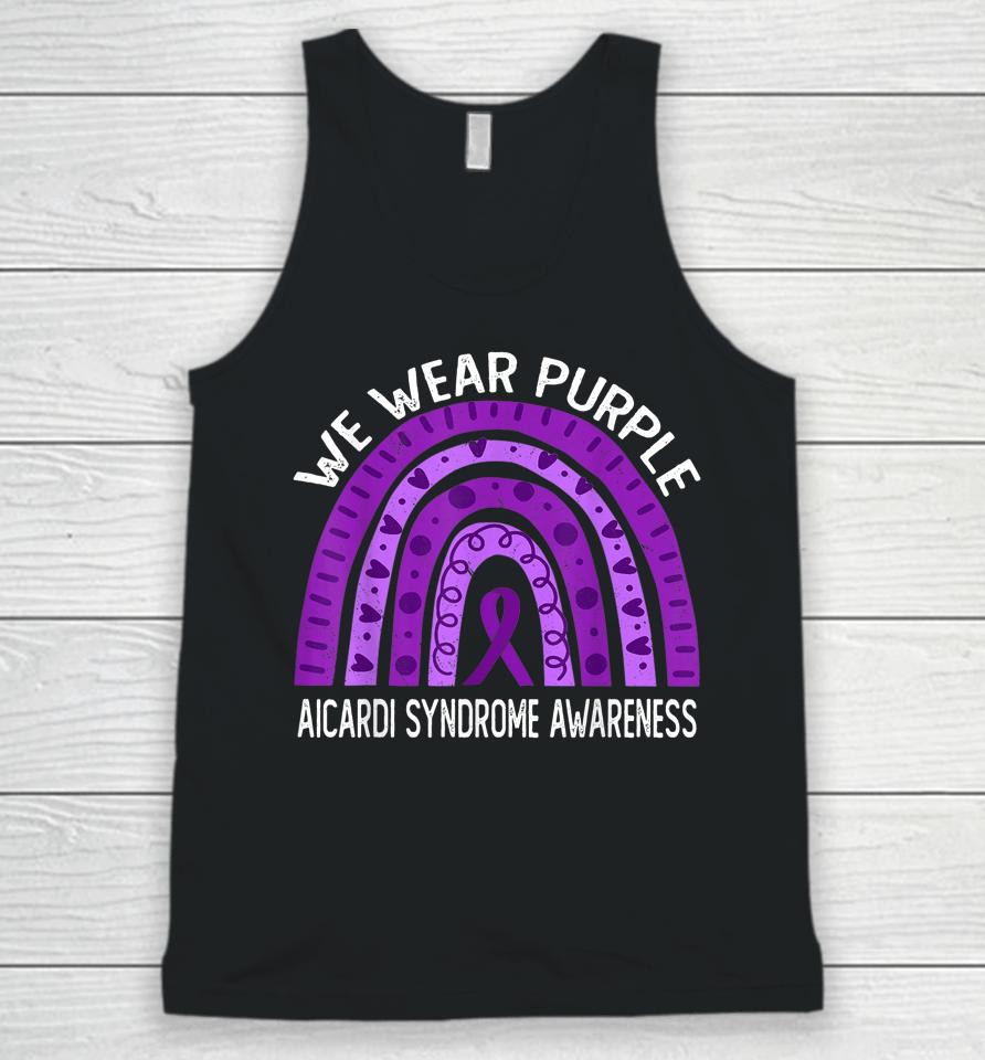We Wear Purple For Aicardi Syndrome Awareness Unisex Tank Top