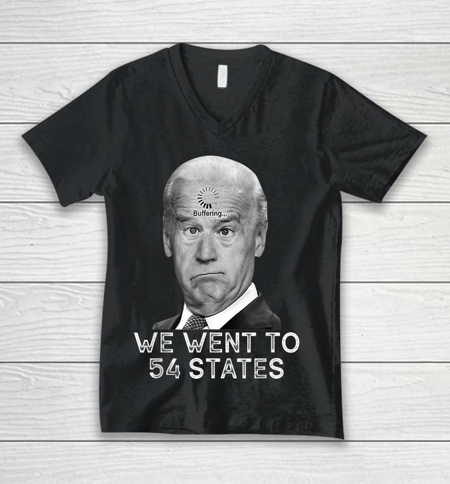 We Went To 54 States President Biden Gaff Unisex V-Neck T-Shirt