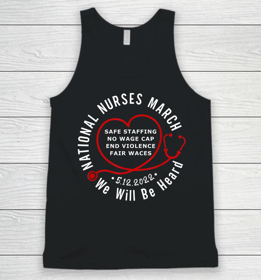 We Will Be Heard National Nurses March-May Unisex Tank Top