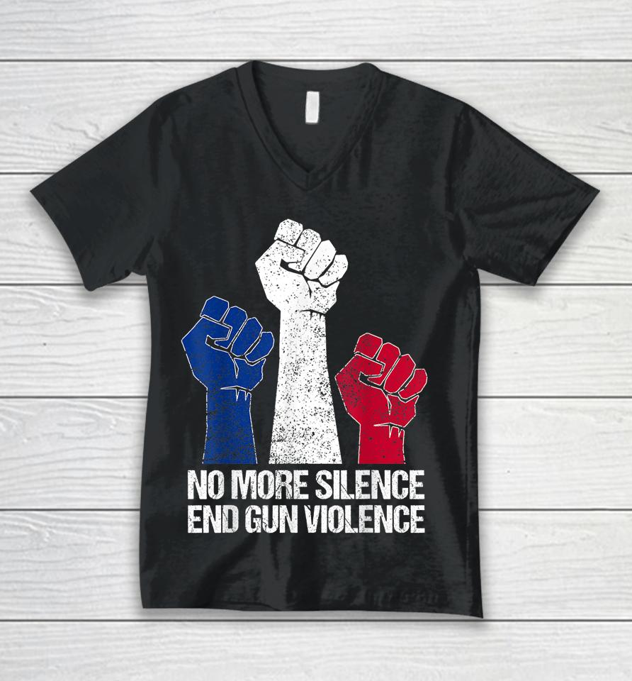 Wear Orange Anti Gun No More Silence End Gun Violence Unisex V-Neck T-Shirt