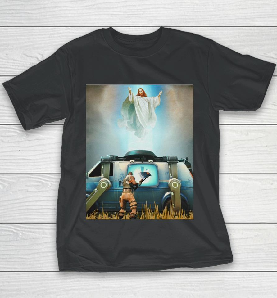 Wearable Clothing Merch Jesus Resurrection X Fortnite Youth T-Shirt