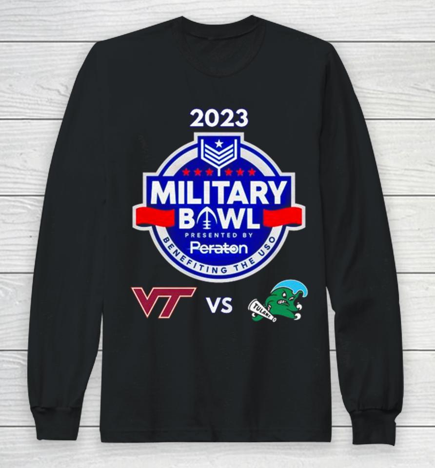Wednesday December 27Th 2023 Military Bowl Virginia Tech Vs Tulane Navy Marine Corps Mem Stadium Annapolis Md Long Sleeve T-Shirt