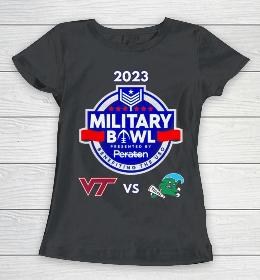 Wednesday December 27Th 2023 Military Bowl Virginia Tech Vs Tulane Navy Marine Corps Mem Stadium Annapolis Md Women T-Shirt