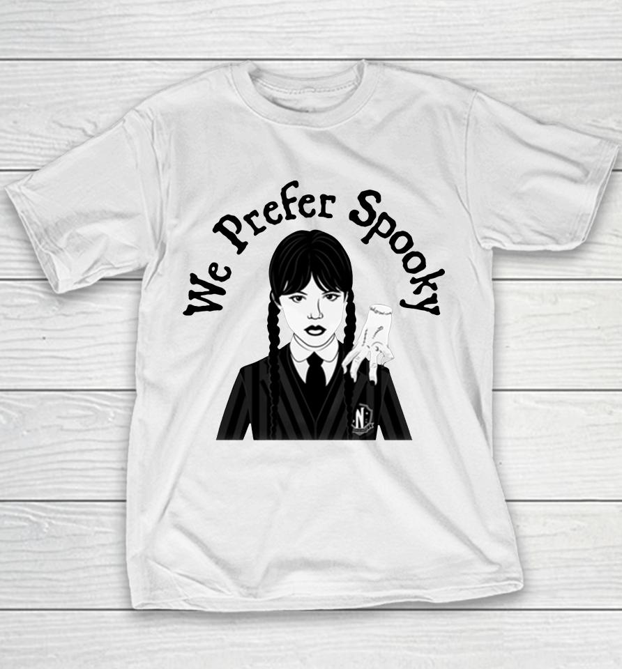 Wednesday Prefer Spooky Youth T-Shirt