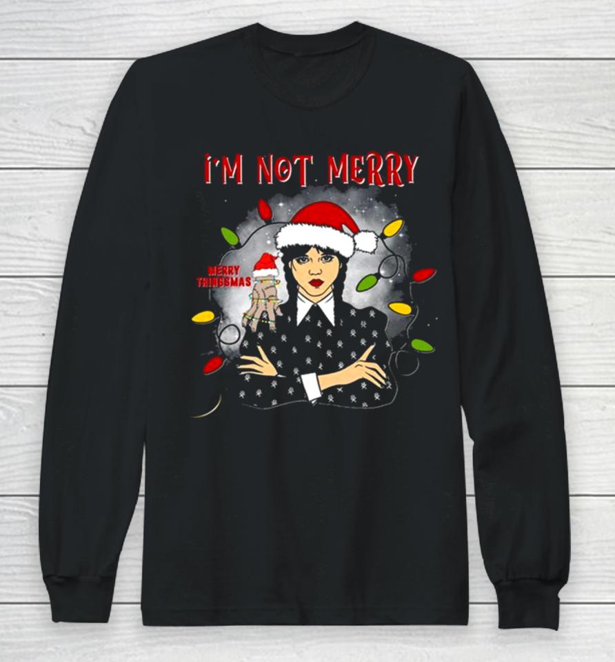 Wednesdays Addams Family Dancing Queen Merry Thingsmas Long Sleeve T-Shirt