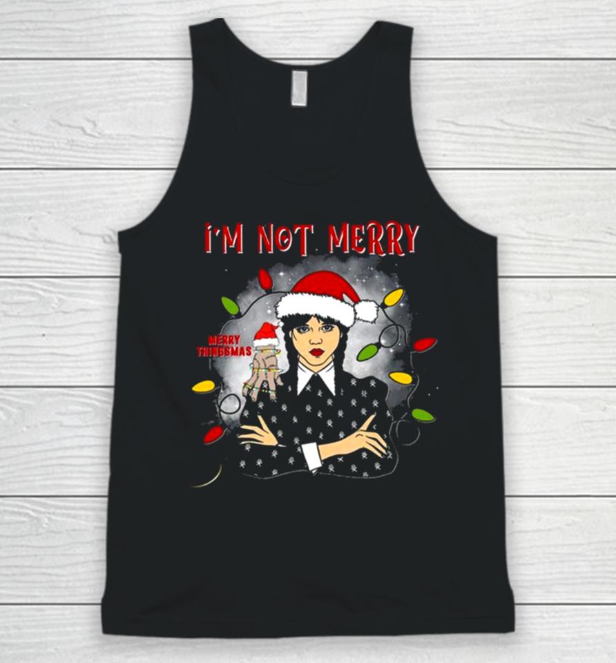 Wednesdays Addams Family Dancing Queen Merry Thingsmas Unisex Tank Top