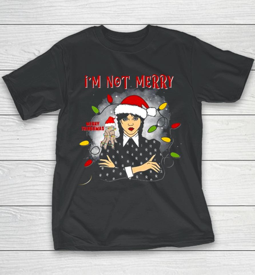 Wednesdays Addams Family Dancing Queen Merry Thingsmas Youth T-Shirt