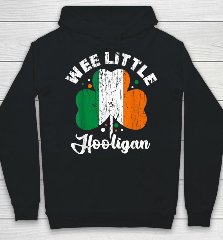 Wee Little Hooligans Irish Clovers Shamrocks Vintage Hoodie