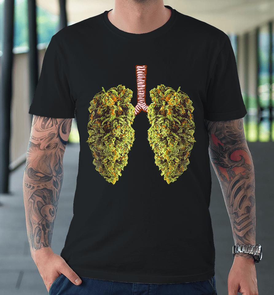Weed Lung Marijuana Bud Funny Premium T-Shirt