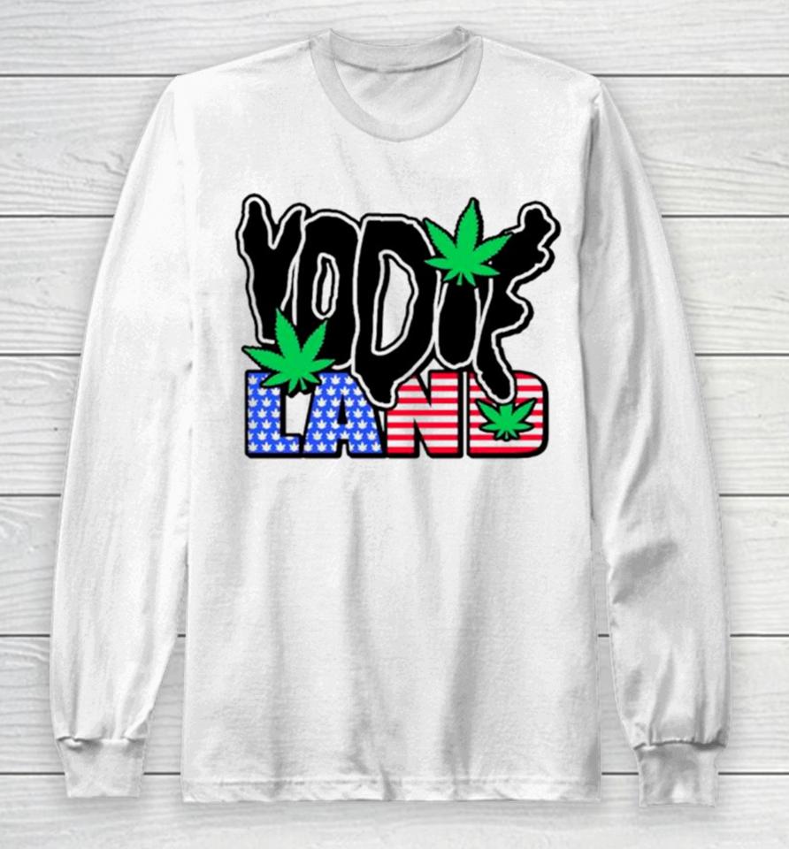 Weed Not Here Usa Flag Long Sleeve T-Shirt