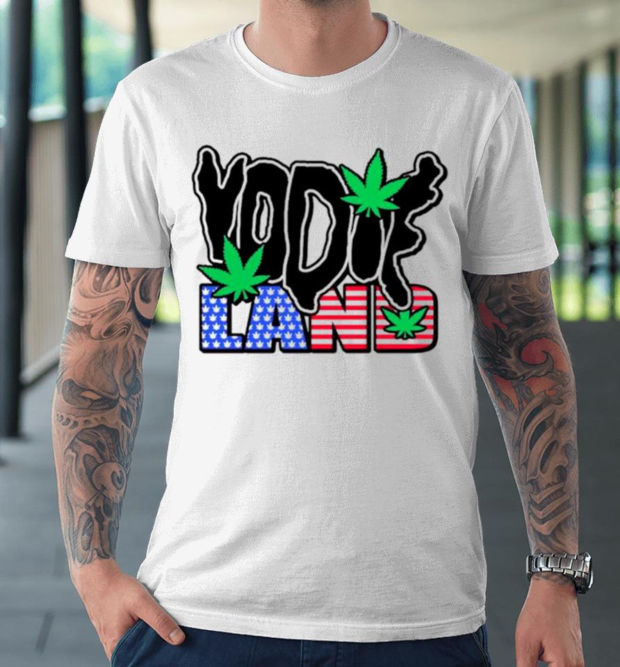 Weed Not Here Usa Flag Premium T-Shirt