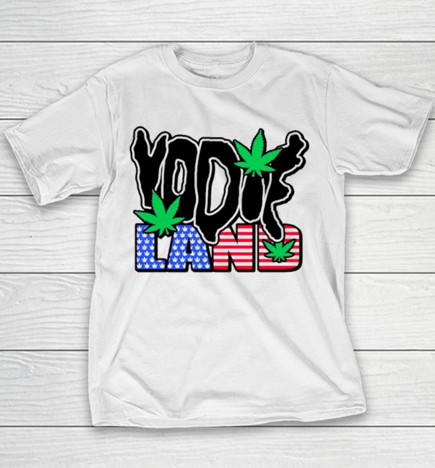 Weed Not Here Usa Flag Youth T-Shirt