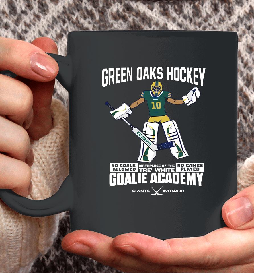 Weekbubble Store Green Oaks Hockey Tre White Goalie Academy Coffee Mug