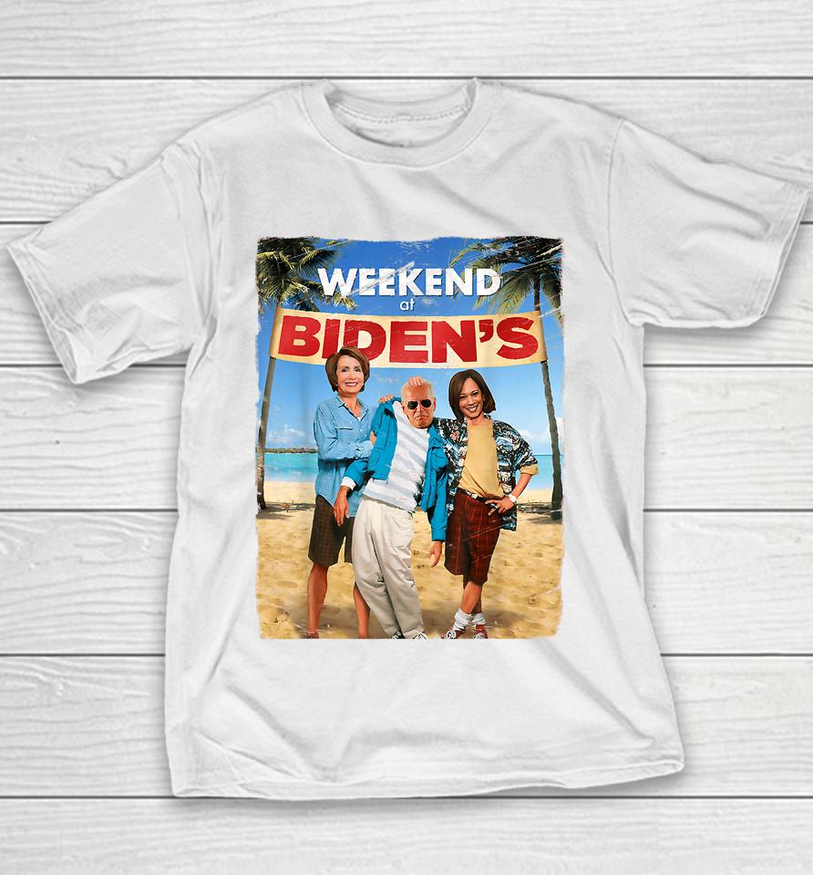 Weekend At Bidens Funny Joe Biden President Democrat Youth T-Shirt