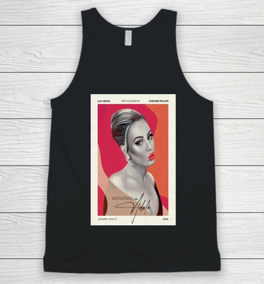 Weekends With Adele The Colosseum Caesars Palace, Las Vegas January 26 &Amp; 27, 2024 Tour Unisex Tank Top