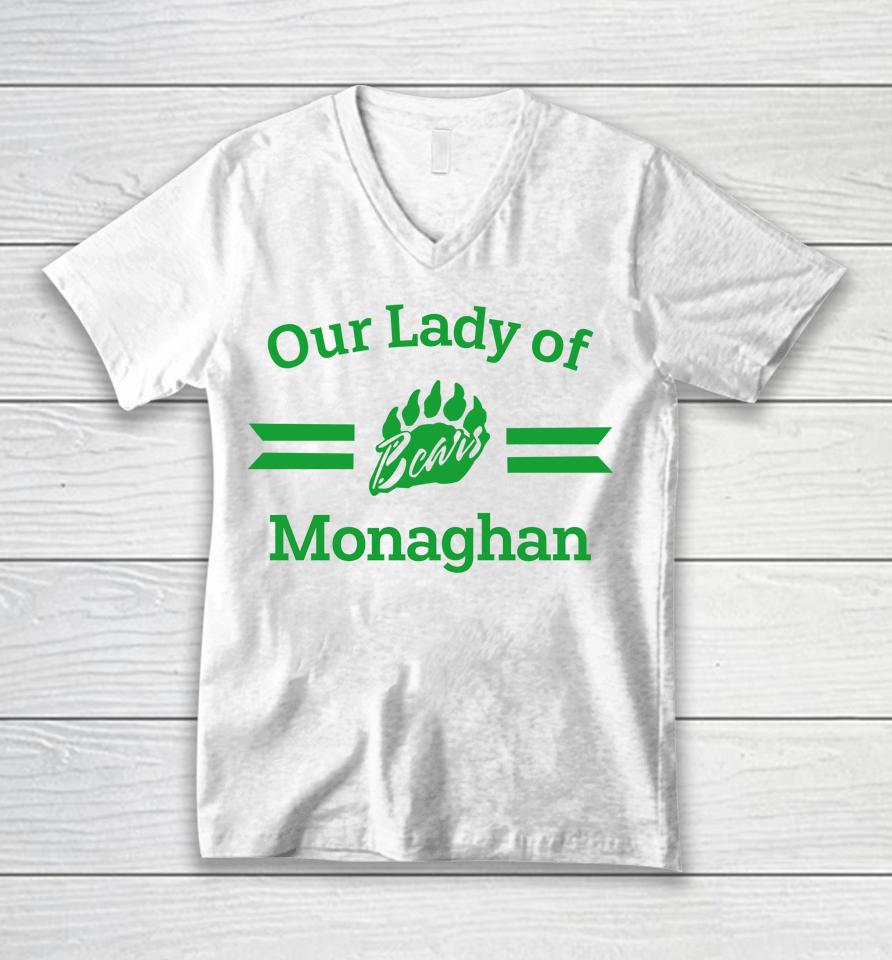 Weemissbea Our Lady Of Bears Monaghan Unisex V-Neck T-Shirt