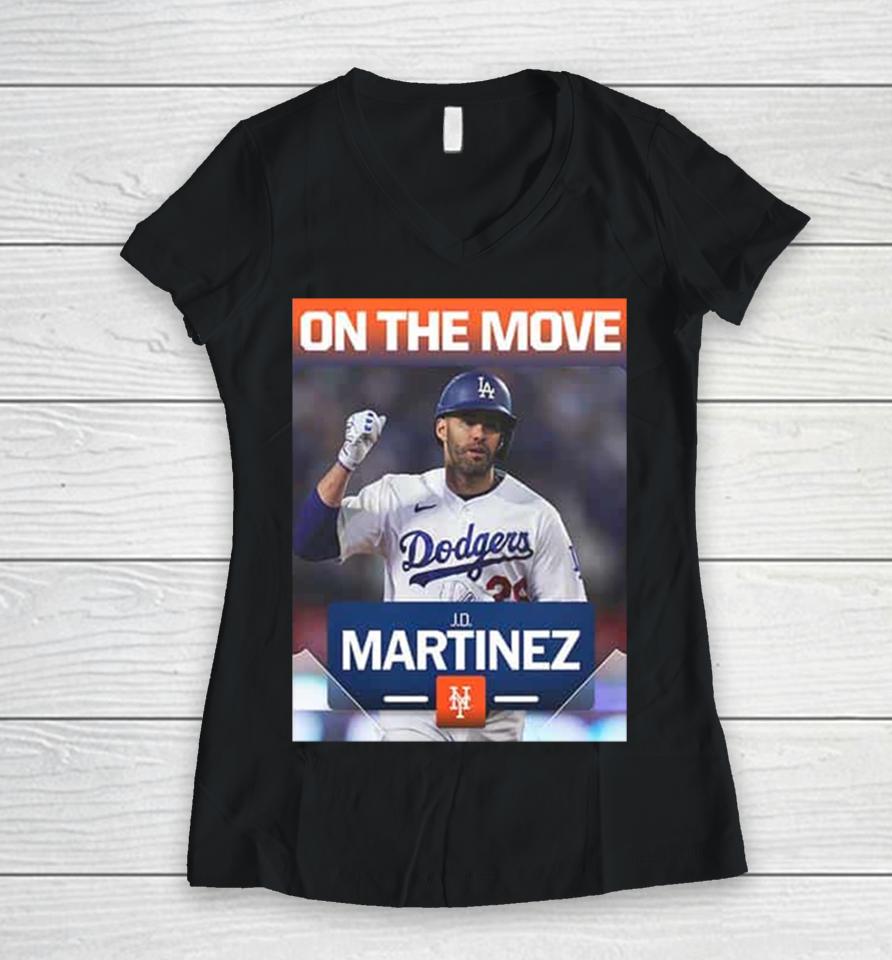 Welcome Jd Martinez To Los Angeles Dodgers Mlb 2024 Women V-Neck T-Shirt