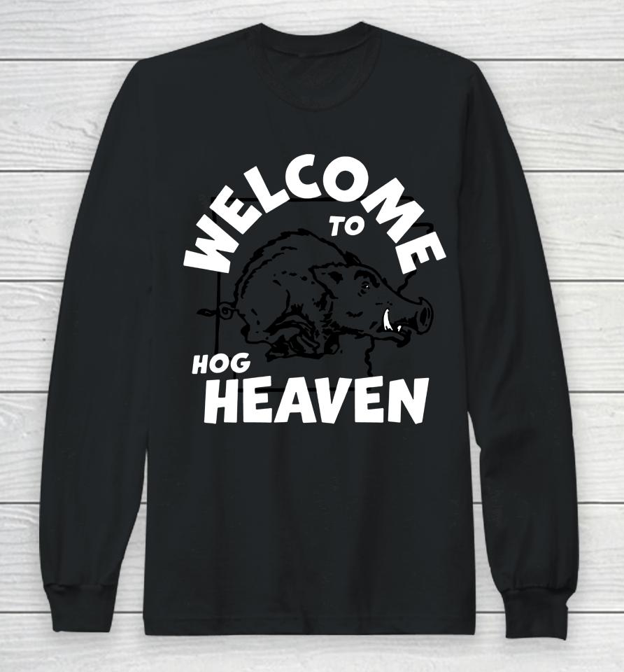 Welcome To Hog Heaven Vintage Arkansas Red Long Sleeve T-Shirt