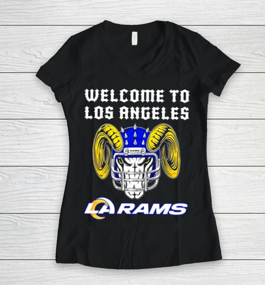 Welcome To Los Angeles Rams Women V-Neck T-Shirt