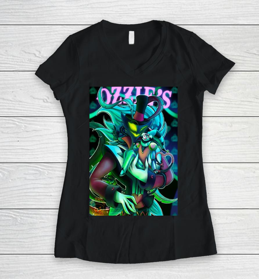 Welcome To Ozzie’s Helluva Boss Women V-Neck T-Shirt