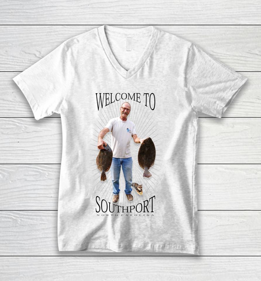 Welcome To Southport Unisex V-Neck T-Shirt