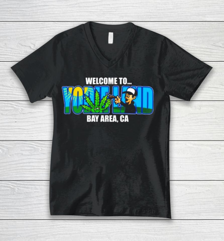 Welcome To Yodieland Bay Area Ca Logo Unisex V-Neck T-Shirt