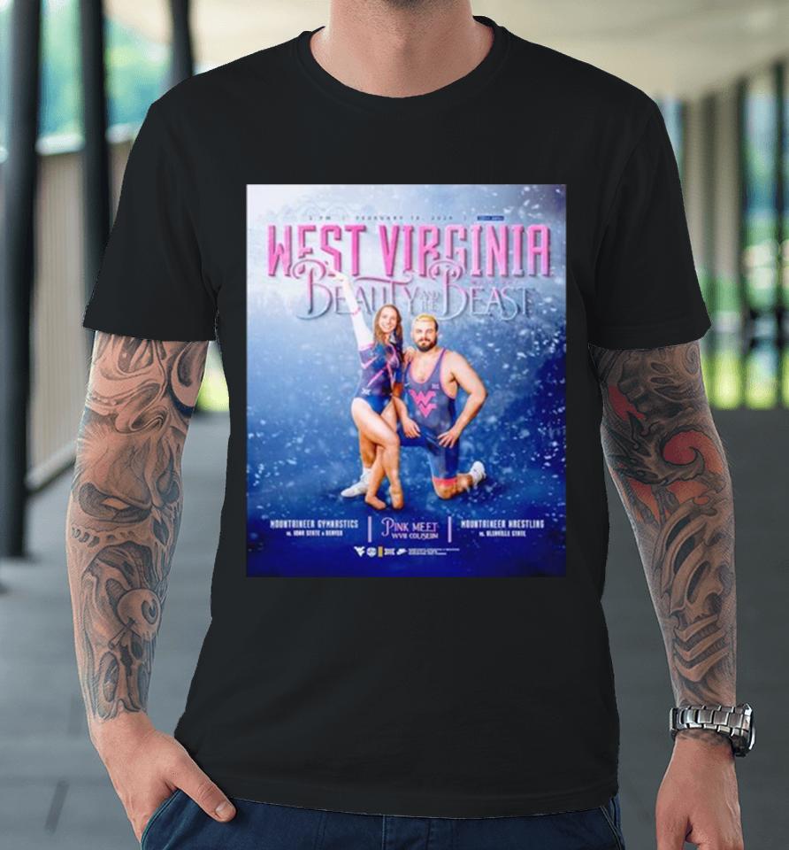 West Virginia Meet Day Beauty And The Beast Poster Premium T-Shirt