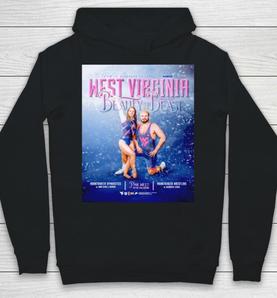 West Virginia Meet Day Beauty And The Beast Poster Hoodie