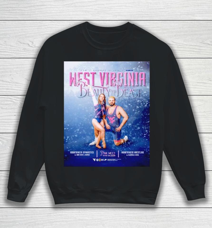 West Virginia Meet Day Beauty And The Beast Poster Sweatshirt