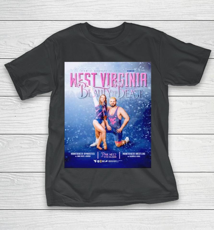 West Virginia Meet Day Beauty And The Beast Poster T-Shirt