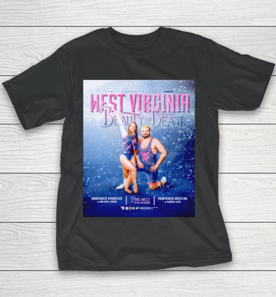 West Virginia Meet Day Beauty And The Beast Poster Youth T-Shirt
