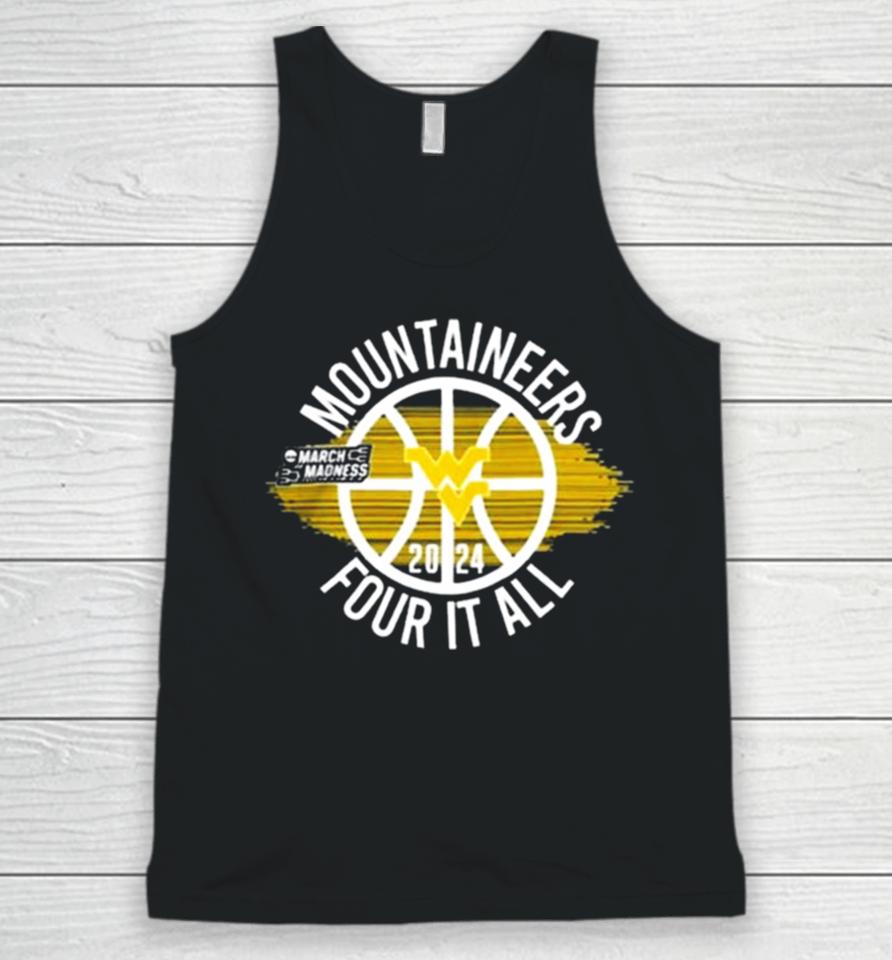 West Virginia Mountaineers Women’s Basketball Four It All Unisex Tank Top
