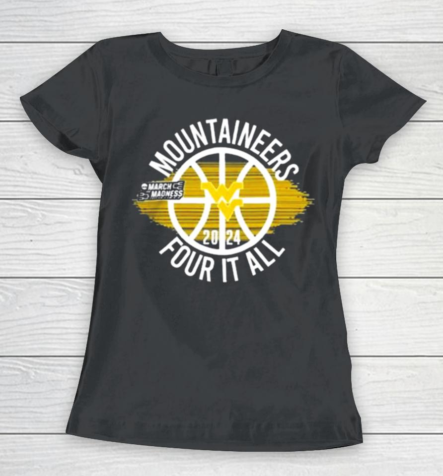 West Virginia Mountaineers Women’s Basketball Four It All Women T-Shirt