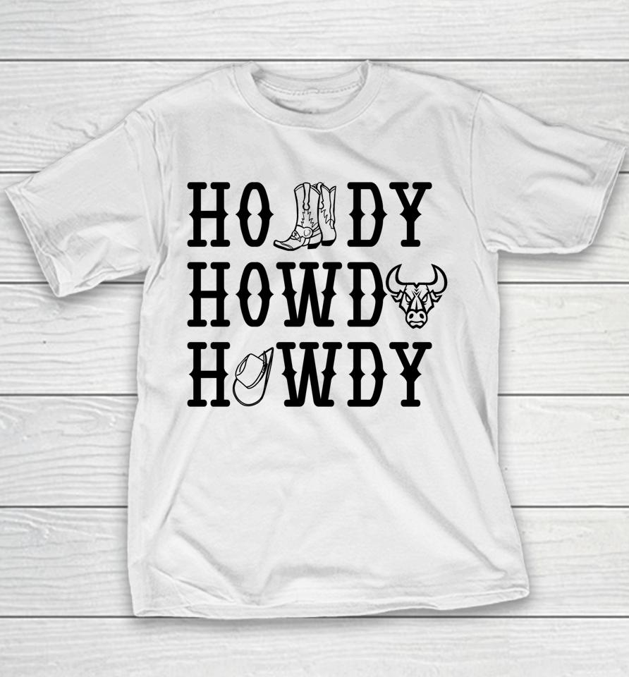 Western Cowboy Cowgirl Yee Haw Rodeo Sieg Howdy Youth T-Shirt