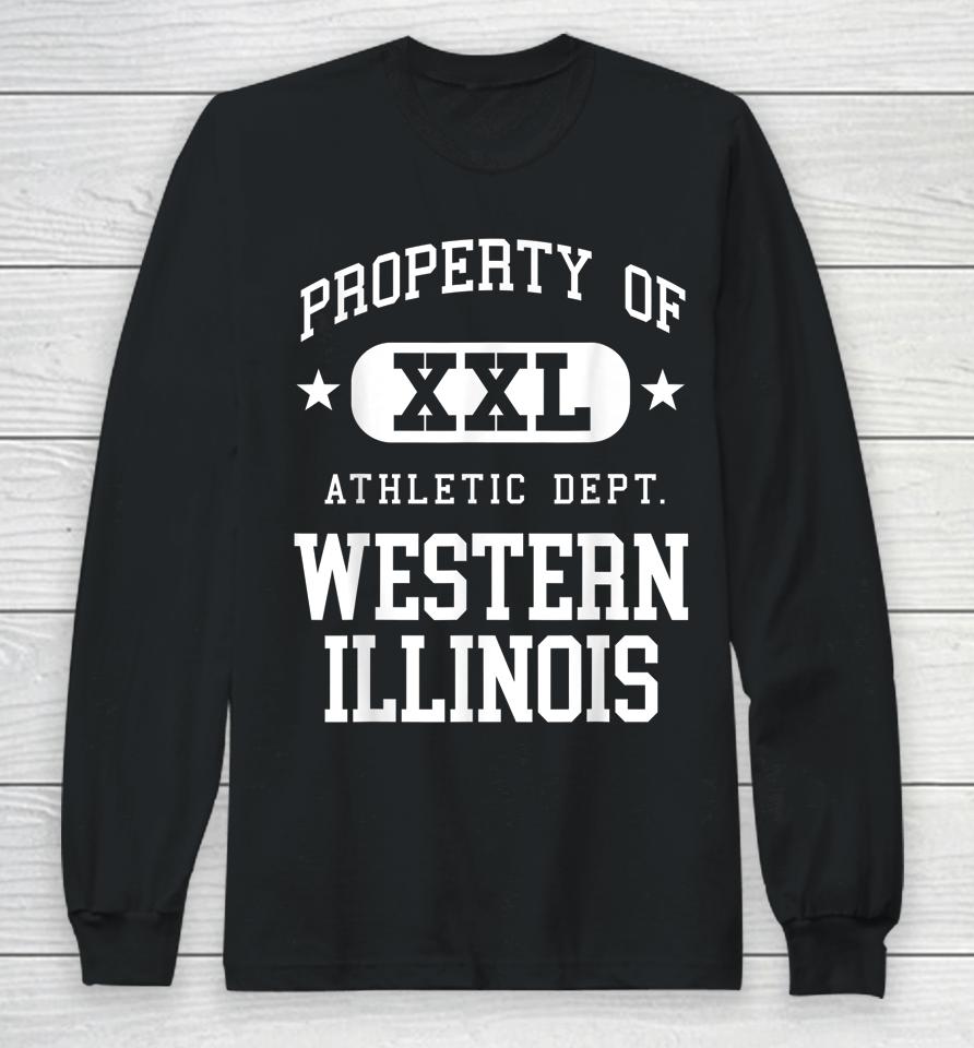 Western Illinois Xxl Athletic School Property Funny Long Sleeve T-Shirt