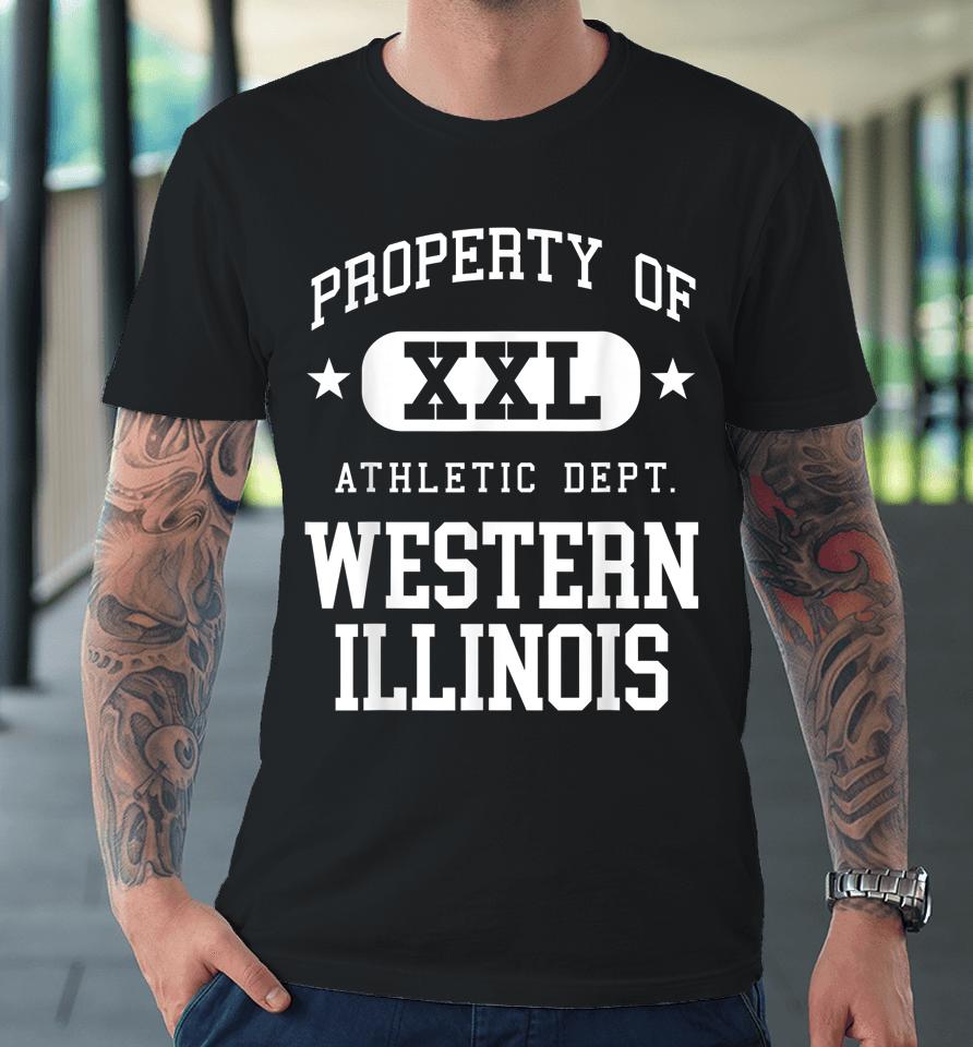 Western Illinois Xxl Athletic School Property Funny Premium T-Shirt