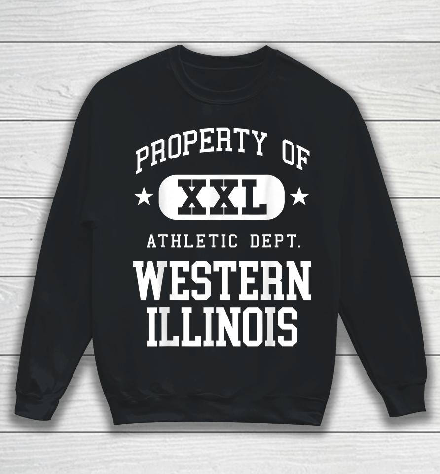 Western Illinois Xxl Athletic School Property Funny Sweatshirt
