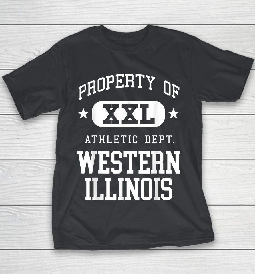 Western Illinois Xxl Athletic School Property Funny Youth T-Shirt