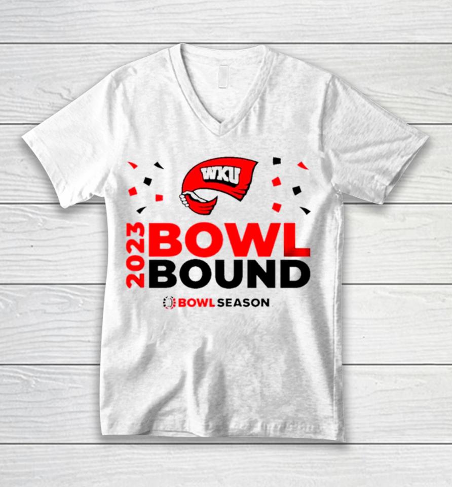 Western Kentucky Hilltoppers 2023 Bowl Bound Bowl Season Unisex V-Neck T-Shirt