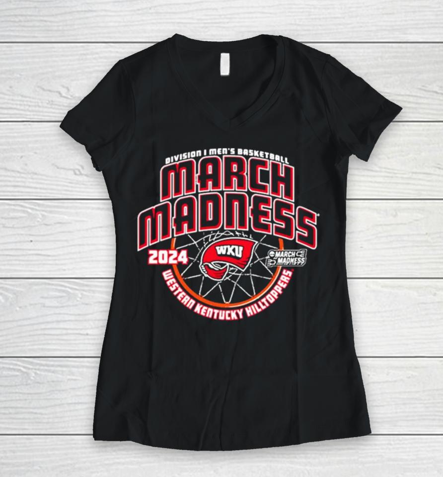 Western Kentucky Hilltoppers 2024 Ncaa March Madness Bound Women V-Neck T-Shirt