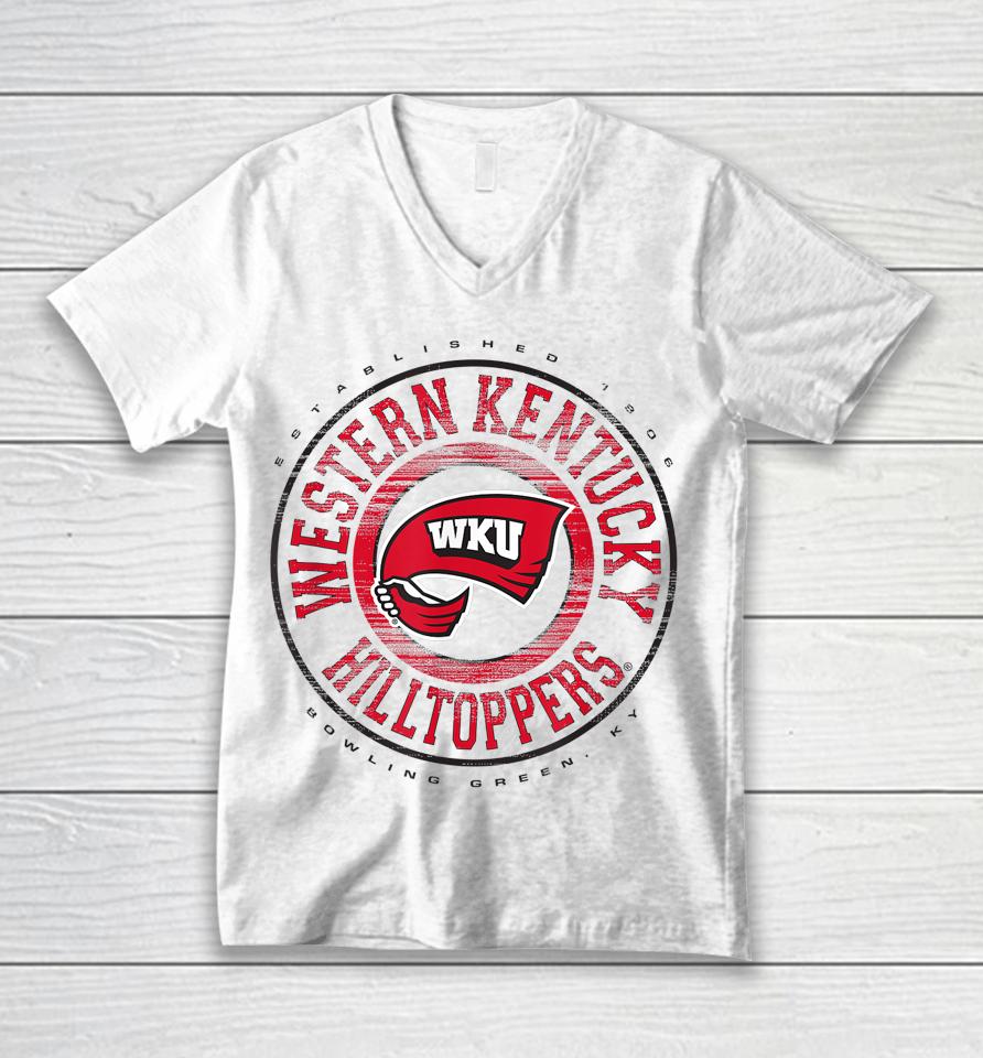 Western Kentucky Hilltoppers Showtime White Unisex V-Neck T-Shirt